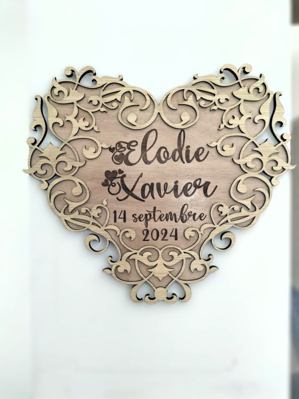 Cadre coeur mariage